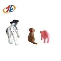 Figuras de Animales de Juguete de Plástico, Miniaturas Realistas de Vaca, Cerdo, Panda y Perro, Juguetes Promocionales para Niños