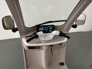 Mini scooter électrique à trois roues, tricycle à toit fermé, <span class=keywords><strong>moteur</strong></span> sans balais pour adultes <span class=keywords><strong>handicap</strong></span>és, batterie 60V/72V, 3 places, rose et noir - Product Image 2