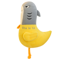 Peluche de requin et de poulet super douce et mignonne de haute qualité avec forme 3D et tissu en velours de lapin doux pour la peau