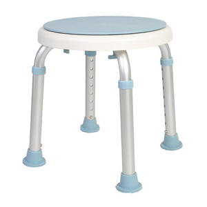 360 Degree <b>Rotating</b> Aluminum Alloy Shower <b>Chair</b> Tool-Free Adjustable Anti-Slip Rubber Tips Modern Design - Product Image 2