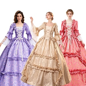 Robe de bal rococo baroque du XVIIIe siècle, robe victorienne <span class=keywords><strong>Marie</strong></span>-<span class=keywords><strong>Antoinette</strong></span>, costume de fête royal pour femmes, tenue d'Halloween pour adultes - Product Image 1