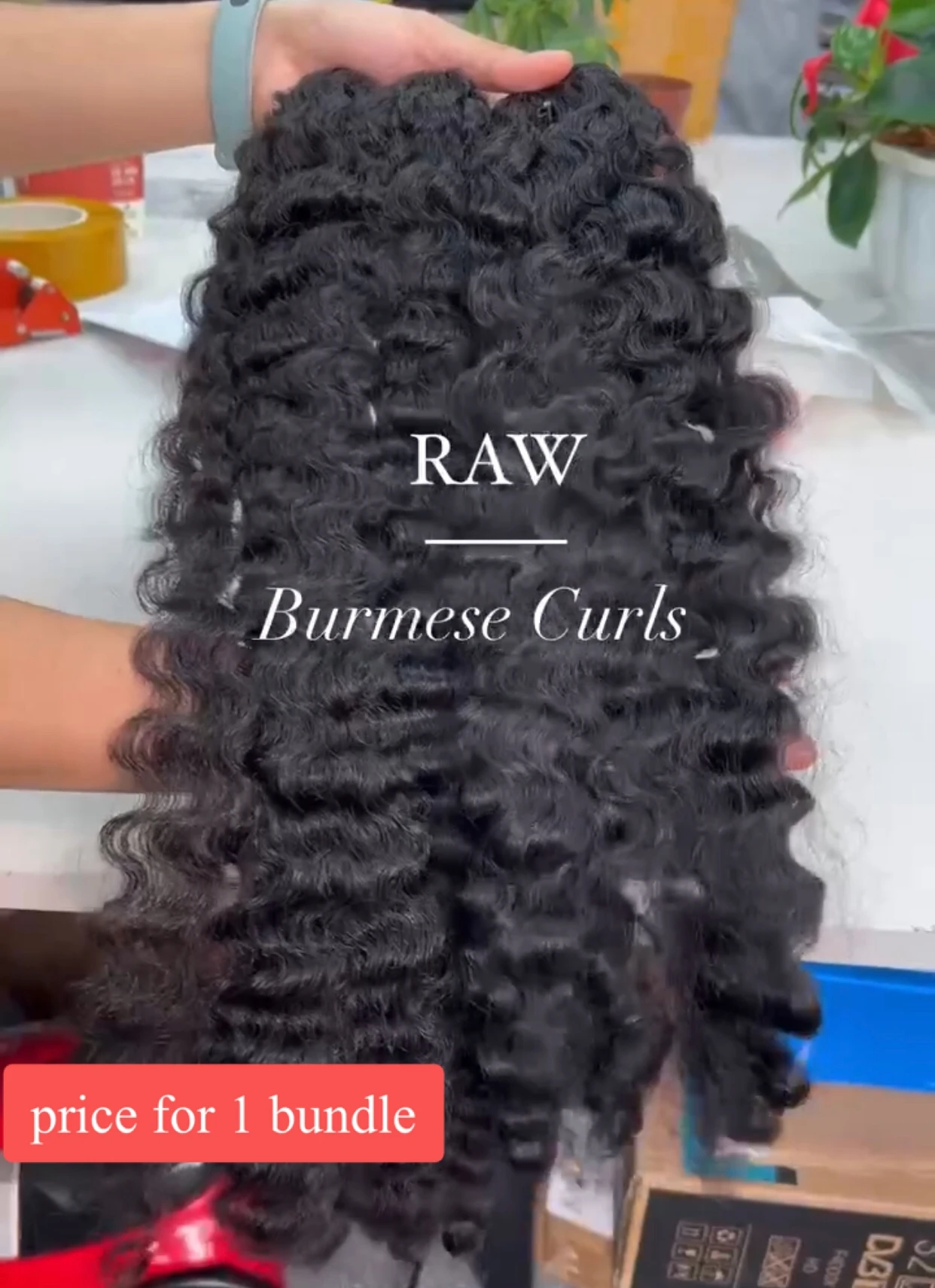 1 bundle burmese curly
