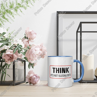 Tasse à message inspirant en gros tasse au design amusant tasse de 11oz tasses à café à sublimation avec impression personnalisée blanche et logo