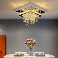 Lustre moderne pour salon, entrée, couloir, plafonnier tricolore noir argenté, luminaire en cristal de luxe