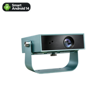 Nouveau projecteur portable intelligent Android 14, 300 ANSI lumens natifs, moteur étanche anti-poussière, mise au point automatique, correction trapézoïdale, pour soirées cinéma en intérieur