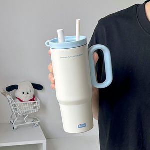 Stainless Steel Tumbler 316 Large Capacity With Handle Straw Cup Travel Water Bottle Cartoon Design Insulated For Outdoor Use - Product Image 4