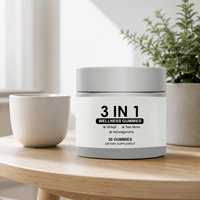 Gummies Shilajit, Mousse de Mer et Ashwagandha 3-en-1 : Complément Bien-être Énergie et Soutien Immunitaire – 30 Unités