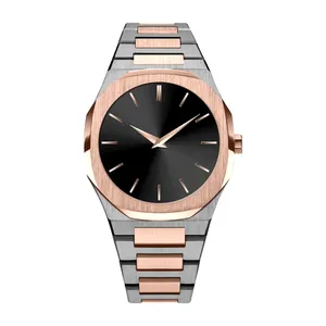 Logo personalizzato OEM Brand Ultra sottile sottile in acciaio inossidabile da uomo di lusso 40mm orologi al quarzo per uomo