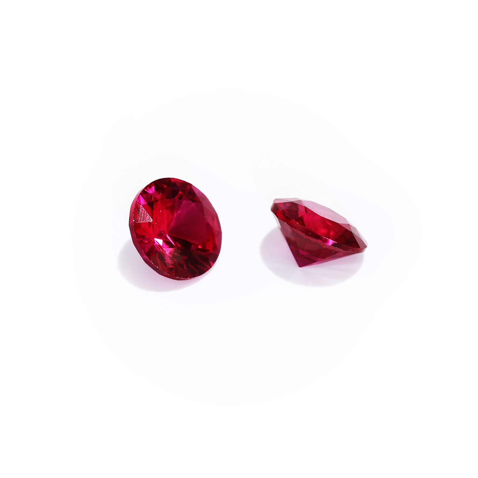 Megan卸売Messi Gems Factory Synthetic Round Brilliant Cut Ruby 5 # Corundum Stone Corundum Loose Stones Price Gemstone