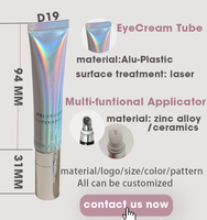 Tube de crème pour les yeux de 15ml Tube de brillant à lèvres Tube de Pagkaging cosmétique avec applicateur multifonctionnel en alliage de céramique