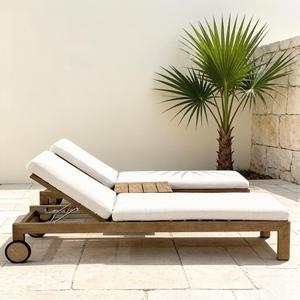 Chaise longue moderne en teck pour hôtel, idéale pour cour, villa, piscine, jardin, terrasse, <span class=keywords><strong>bord</strong></span> <span class=keywords><strong>de</strong></span> <span class=keywords><strong>mer</strong></span>, plage – Durable - Product Image 1
