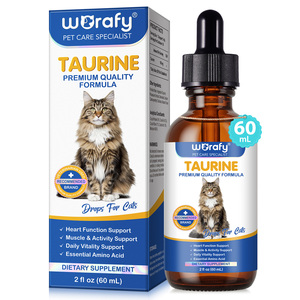 Worafy 60ml Compléments Liquides de <span class=keywords><strong>Taurine</strong></span> pour Chats – Gouttes de <span class=keywords><strong>Taurine</strong></span> Premium pour la Santé Cardiaque et le Soutien de l'Activité Musculaire des Chats - Product Image 1