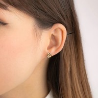 Maßgefertigtes Design 14k Vergoldete Sterling Silber 925 Ohrstecker Blumenform
