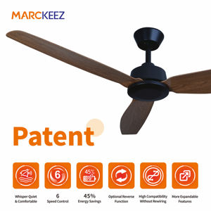 ABS 3 aspas DC <span class=keywords><strong>Ventilador</strong></span> de <span class=keywords><strong>techo</strong></span> 52 pulgadas <span class=keywords><strong>Silencioso</strong></span> <span class=keywords><strong>Ventilador</strong></span> de ahorro de energía para el hogar <span class=keywords><strong>sin</strong></span> <span class=keywords><strong>luz</strong></span> - Product Image 2