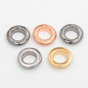 Œillets métalliques ronds plaqués noir pour vêtements, anneaux de fixation durables, différentes tailles - Product Image 2