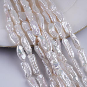 Zhuji Vente en gros de perles d'eau douce blanches Pipa de 7 à 9 mm, perles naturelles irrégulières, perles en vrac, offre spéciale pour les projets de bricolage semi-finis - Product Image 5