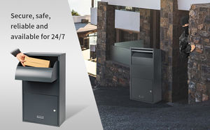 Boîte <span class=keywords><strong>aux</strong></span> <span class=keywords><strong>lettres</strong></span> en acier galvanisé antivol pour <span class=keywords><strong>colis</strong></span> extérieurs, imperméable, durable, facile à installer - Product Image 2