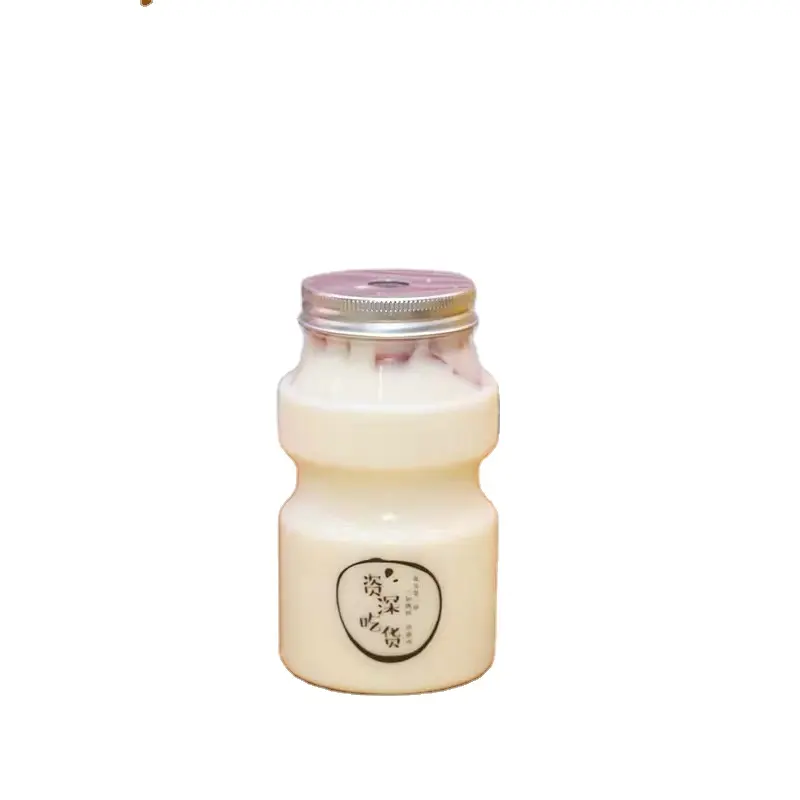 350ml 500ml 700ml cute disposable Yogurt Smoothies PET milk tea Bottle plastic Beverage Bottle for juice