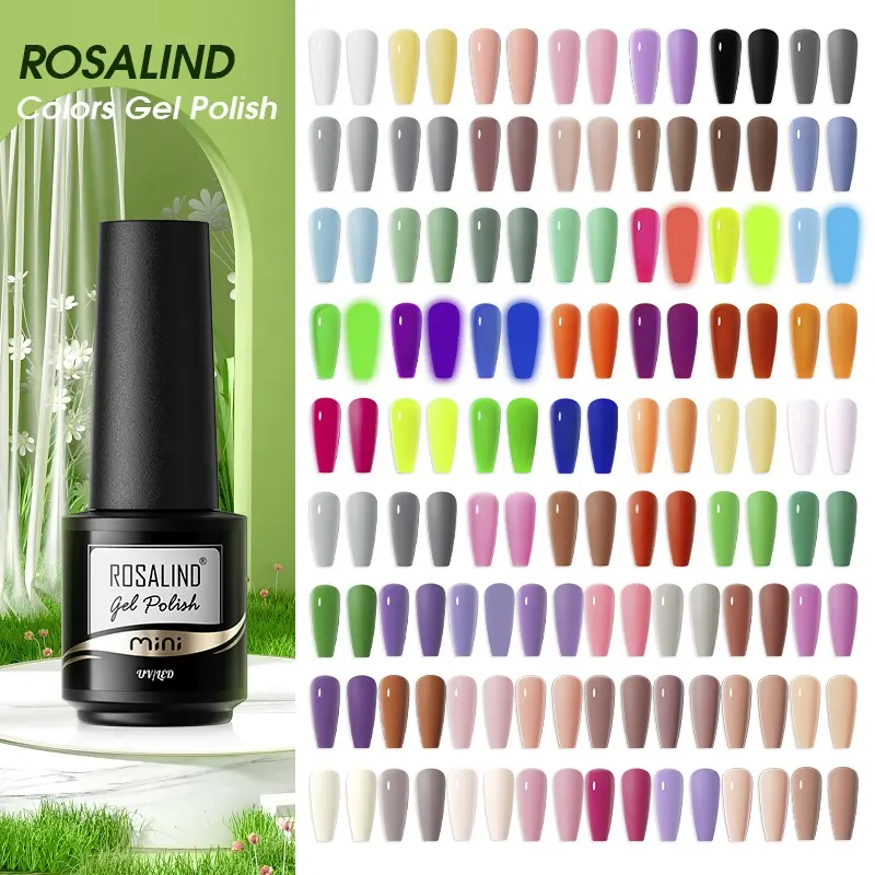 Rosalind ยาทาเล็บเจล UV สำหรับร้านทำเล็บมืออาชีพสี379แวววาวแบบวีแกนสำหรับทุกฤดู