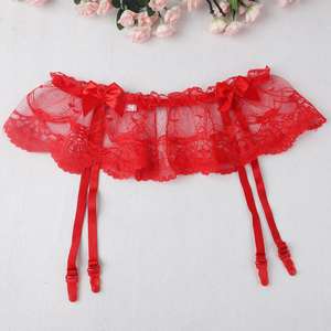 Sexy Del Merletto Della Cinghia di Giarrettiera Lingerie Stocking G-String Biancheria Intima - Product Image 6