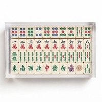 Boîte de rangement pour Mahjong sur mesure en gros, boîte de présentation transparente en acrylique Lucite pour collection de jeux et décoration intérieure