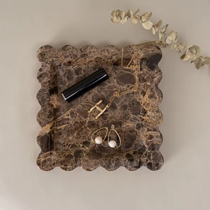 Tùy Chỉnh Thân Thiện Với Môi Đá Thực Phẩm Phục Vụ Khay Ăn Trái Cây Tấm Nhà Khách Sạn Nhà Bếp Trang Trí Nội Thất Bằng Đá Cẩm Thạch Phục Vụ Hiển Thị Khay - Product Image 6