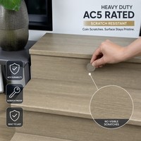 Marchepieds d'escalier en MDF AC5 Carb2 de qualité commerciale, accessoires stratifiés, anti-rayures B1 pour projets hôteliers, export USA UE AU