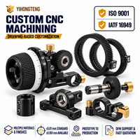 Composants de Follow Focus pour Cinéma, Service d'usinage CNC par tournage et fraisage, Pièce en aluminium de précision personnalisée pour les rigs de caméra cinématographique