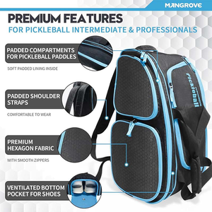 Mochila para Raqueta de Pickleball, Bolsa Acolchada para Raquetas, Porta Raquetas, Paletero de Pickleball, Mochila Raqueta, Bolsa Sac à Raquettes Pickleball - Product Image 1