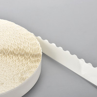Grand rouleau d'adhésif acrylique double face à bords dentelés, imperméable, pour carton, boîte d'emballage, facile à déchirer, autocollant adhésif puissant 50m