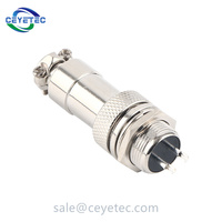 Enchufe GX12 macho y hembra de 2 pines, conector eléctrico redondo de Metal para aviación, GX12