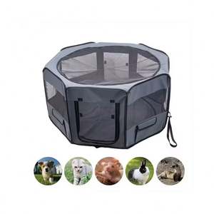 เต็นท์พับได้สำหรับสัตว์เลี้ยงกลางแจ้ง บ้านพักแคมป์ปิ้งสำหรับสัตว์เลี้ยง ห้องเลี้ยงลูกแมวแบบพกพา คอกกั้นสำหรับสุนัข ประตูสำหรับสุนัข คอกเด็กเล่นสำหรับสัตว์เลี้ยง - Product Image 1