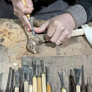 Bastón de madera maciza Zidiao de 92 cm con cabeza de águila tallada a mano para personas mayores - Product Image 2