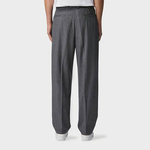 Pantalones de <span class=keywords><strong>Hombre</strong></span> de Alta Calidad, Estilo Casual, Holgados, Formales, de Pierna Recta, Elásticos, de Verano, Relajados, de Lana Peinada, Marca YUCE - Product Image 4