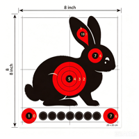 Cibles de tir réactives en papier épais pour lapins, 10 anneaux, type Bullseye, pour entraînement intérieur et extérieur, vente en gros, OEM