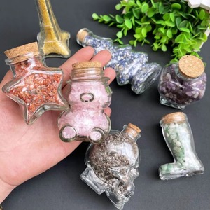 Wholesale Polished Crystal Chips <b>Bottle</b> Quartz Gravel Tumble Stones Skulls Wishing <b>Bottle</b> for Meditation Love Theme - Product Image 3