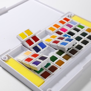 Tavolozza di pittura <span class=keywords><strong>ad</strong></span> <span class=keywords><strong>acquerello</strong></span> con disegno <span class=keywords><strong>ad</strong></span> <span class=keywords><strong>acqua</strong></span> solida di disegno superiore con penna <span class=keywords><strong>ad</strong></span> <span class=keywords><strong>acqua</strong></span> per studente artista adulto - Product Image 4