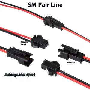 Cáp chuyển đổi đầu nối SHANWEI JST SM <span class=keywords><strong>2</strong></span> chân, loại đực và cái, kèm dây dẫn cho đèn LED dán - Product Image 4