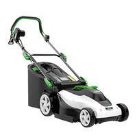 Cortacésped Eléctrico Manual de Metal para Jardín con Bolsa Recolectora de 50L, 6 Alturas de Corte Ajustables y Máquina para Cortar Césped
