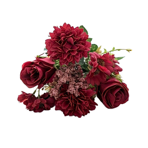 Ramo de Rosas Artificiales Estilo Otoño, Arreglo Floral Decorativo para el Hogar - Product Image 1