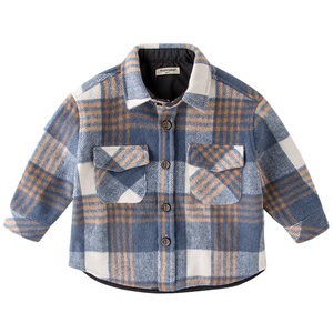 Mode bébé fille garçon chemise à carreaux veste enfant chemise épaisse laine tenue ample hiver printemps automne bébé vêtements décontractés 1-8Y - Product Image 1