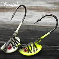 Kail Pancing Spinpoler Stand-Up Jig Head Hooks Mata 3D Tajam untuk Umpan Ikan Swimbait Shad Perlengkapan Memancing 4pcs/Pak