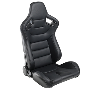 Alle Schwarz PVC Leder Grau Stich <span class=keywords><strong>Racing</strong></span> Sitz Halterung Fest Schwamm Mit Schienen Rennen Auto Sitze - Product Image 2