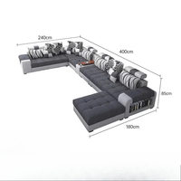 Chinesischer Hersteller: Klassisches 7-Sitzer-Sofa-Set aus Leder für Wohnzimmer – Modernes Apartment-Mall-Sofa mit Schwammfüllung