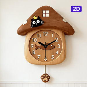 <span class=keywords><strong>Orologio</strong></span> <span class=keywords><strong>da</strong></span> <span class=keywords><strong>Parete</strong></span> in Acrilico a Forma di <span class=keywords><strong>Gatto</strong></span> 2D <span class=keywords><strong>con</strong></span> Pendolo - <span class=keywords><strong>Orologio</strong></span> Silenzioso Non Cronometrico per Soggiorno e Camera <span class=keywords><strong>da</strong></span> Letto - Product Image 3