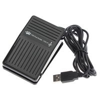 Pédale de clavier USB pour ordinateur PC HI D Commande de commutateur d'action USB Fonctions de clé de pré-programme Souris Jeu PC QJY99