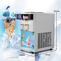 Nouvelle machine à crème glacée professionnelle de comptoir, saveur unique, pour glace molle, avec trémie de pré-refroidissement, écran tactile, haute capacité de production 1