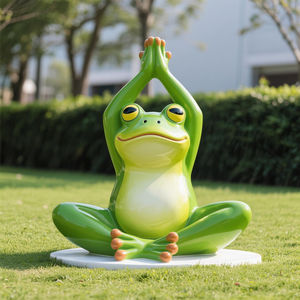 نحت فولاذية للضفدع يوجا ، نحت إبداعي ، قابل للتخصيص لموضع مجاني - Product Image 3