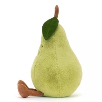 Jelly Cat UK for Fun Pêre en peluche anti-stress, poupée de compagnie, article fruitier, cadeau apaisant, ornement pour adolescents et adultes
