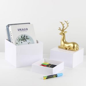 Tùy chỉnh 5 mặt trắng Bảng trang trí giới thiệu Hộp vuông Acrylic trái cây hiển thị đứng cho phục vụ ăn uống - Product Image 5